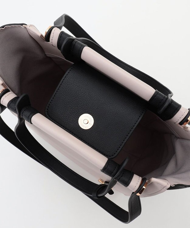 組曲 2WAYハンドルスクエアトート バッグ アイスグレー系1