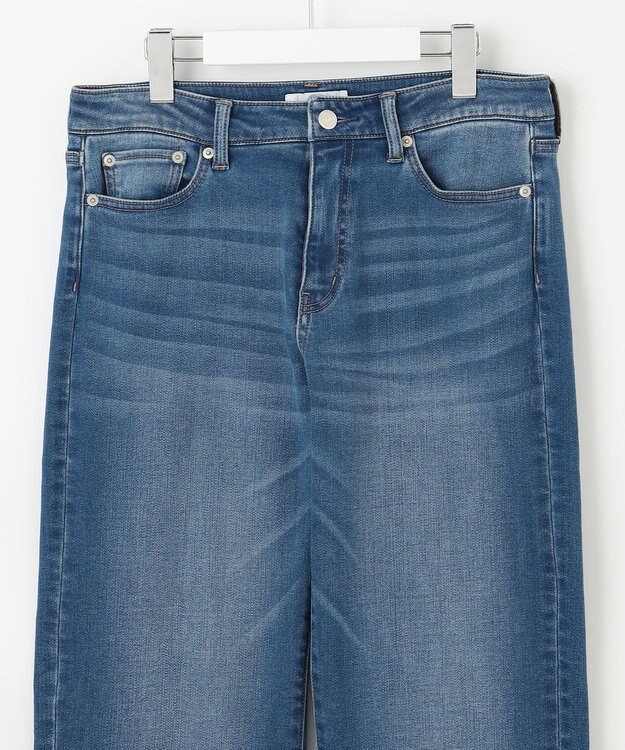 J.PRESS LADIES S 【洗える】裏起毛ストレッチ デニム パンツ ユーズド系