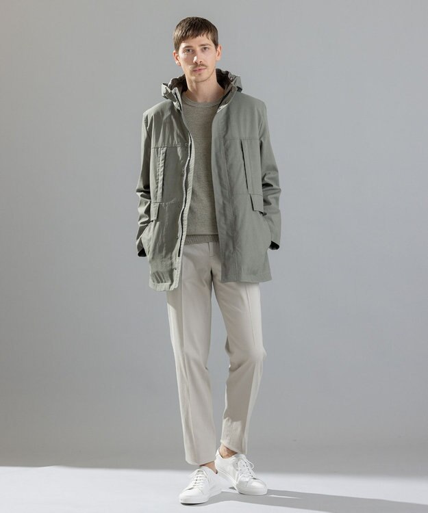 JOSEPH HOMME ドライツイルストレッチ　フードコート カーキ系