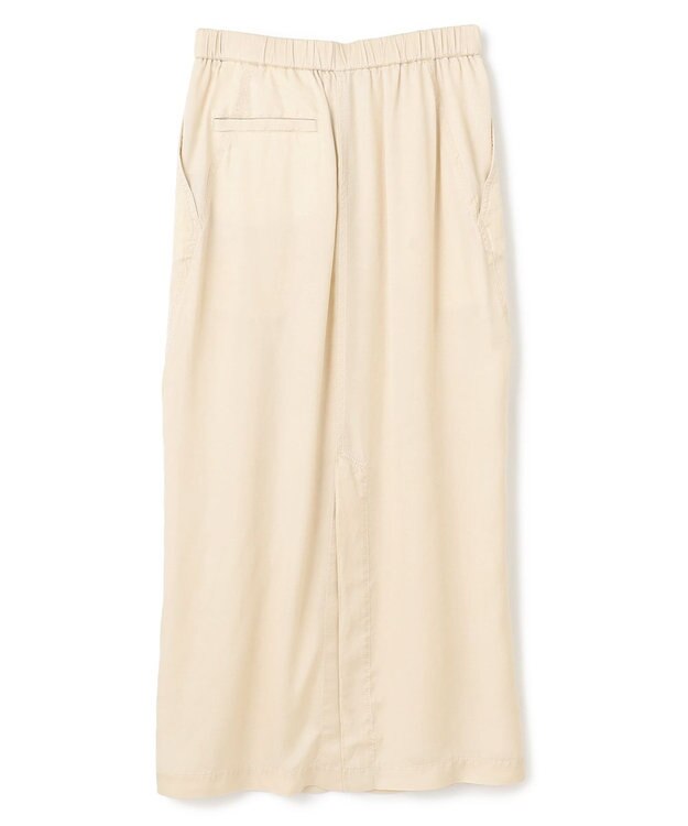 BEIGE， 【洗える】PAWPAW / ウエストリボンタックスカート Meringue