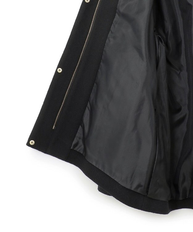 J.PRESS YORK STREET 【WOMEN】2wayショートウールアンゴラビーバー コート ブラック系