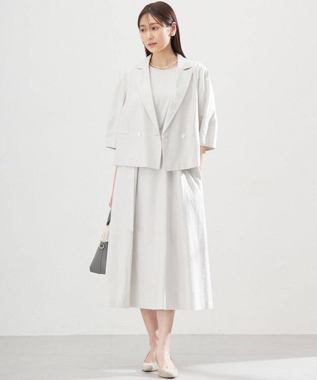 組曲 S リネンレーヨン ジャケット グレージュ系