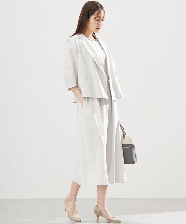 組曲 リネンレーヨン ジャケット グレージュ系