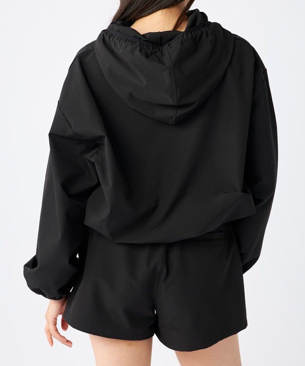 OP／FILA 【Kappa】ラッシュパーカー・ボードショーツ付き　4点セット水着 ブラック