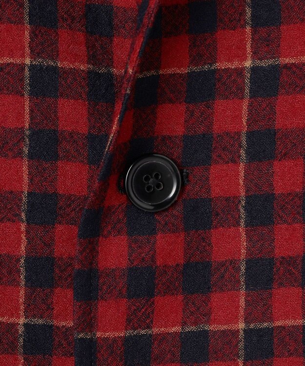 J.PRESS MEN 【J.PRESS ORIGINALS】Wool Nylon Refine Tartan Check 3B Sack Jacket / Japan Made レッド系4