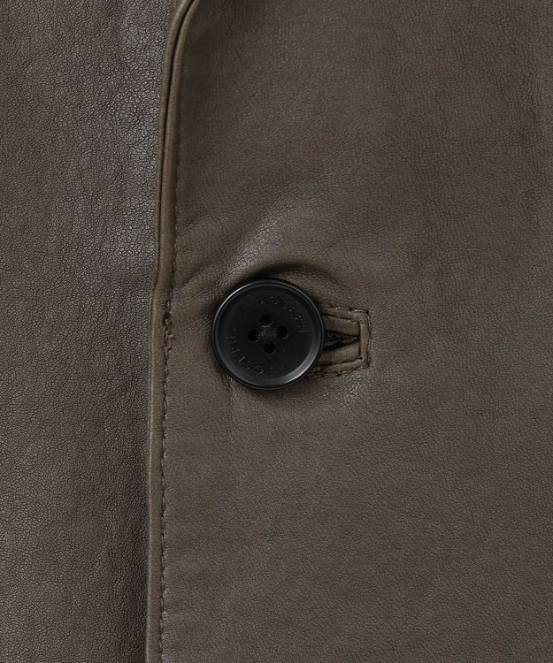 JOSEPH HOMME 新素材【シャツ感覚で羽織れる軽さ】シュリンクエアレザー　ジャケット ダークグリーン系