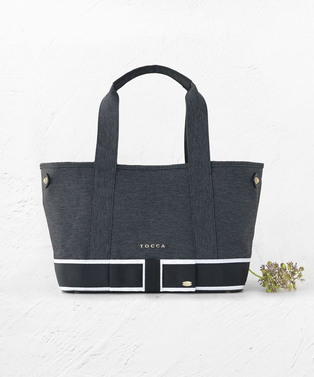 TOCCA CHELSEA OF RIBBON CANVASTOTE キャンバストートバッグ デニム系