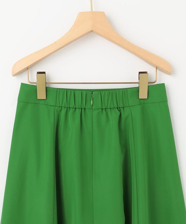 組曲 【5色展開・後ろゴム仕様】カラータフタ スカート ダークグリーン系