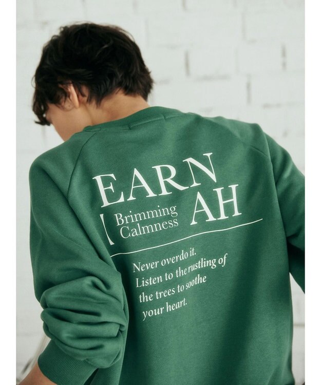 AMERICAN HOLIC ラグランロゴスウェット2 Green