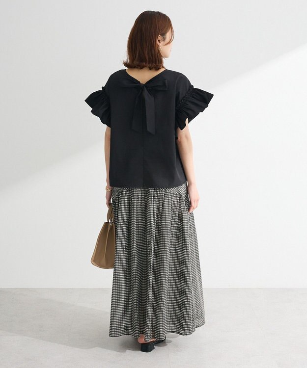 Green Parks Ｉ　ラウンド切替柄ギャザーボイルスカート Check