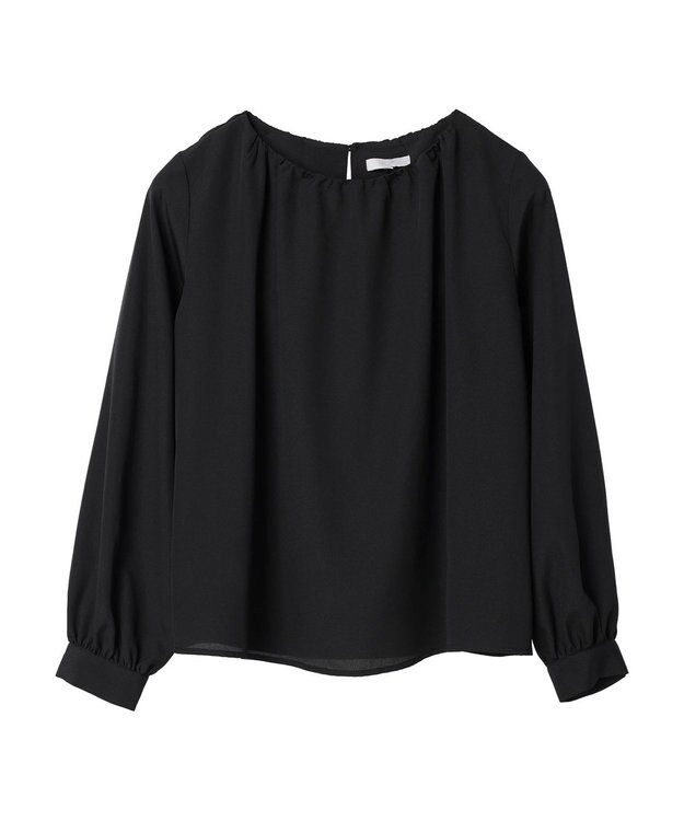 Green Parks ｅｆ－ｄｅ　ギャザーブラウス Black