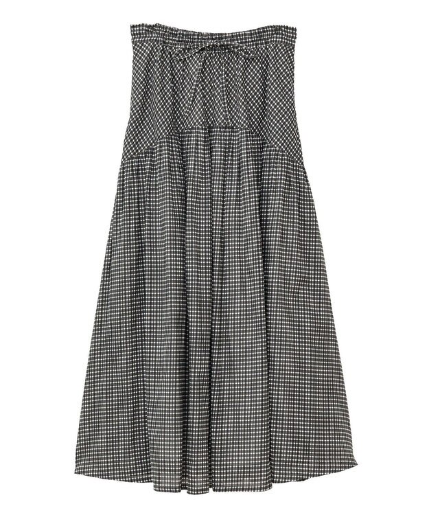 Green Parks Ｉ　ラウンド切替柄ギャザーボイルスカート Check