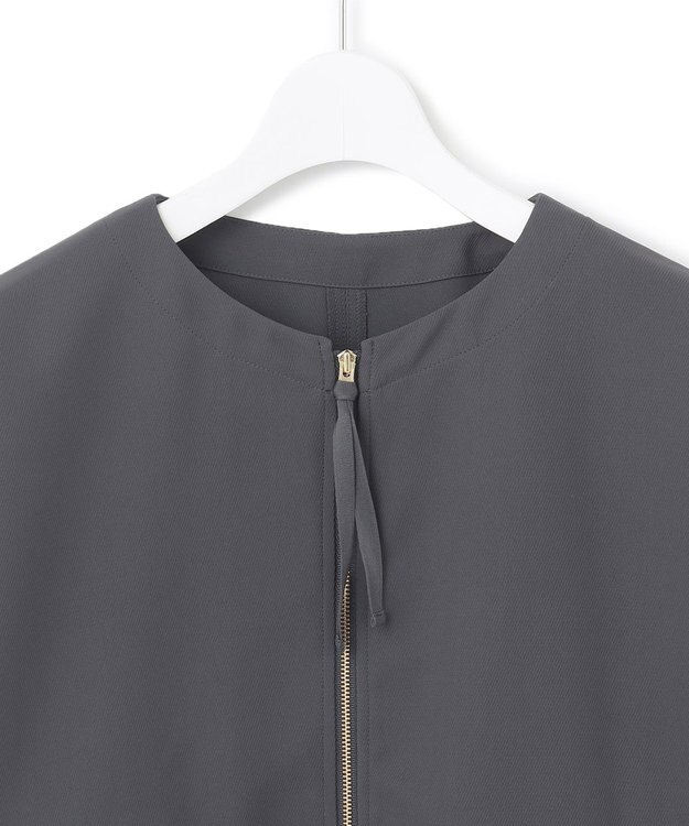 J.PRESS YORK STREET 【WOMEN】ジャージライクツイル ドルマンブルゾン グレー系