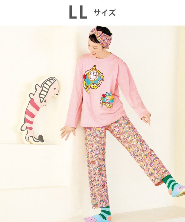 tsumori chisato SLEEP ツモリチサト パジャマ 綿100%(本体) 天竺素材 長袖 長ズボン レディース UDX591 /ワコール