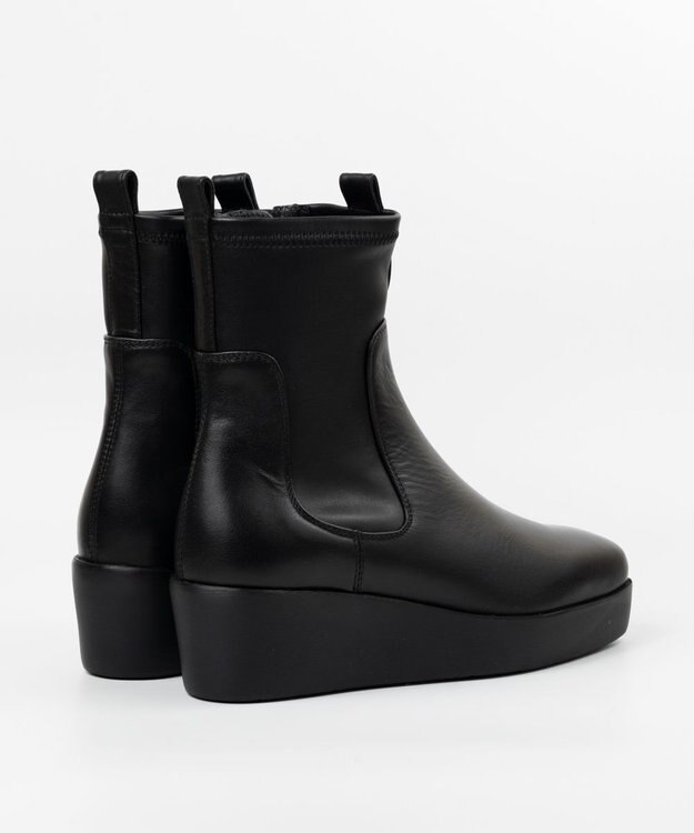 BONTRE 【UNISA/ウニサ】厚底ストレッチブーツ ブラック