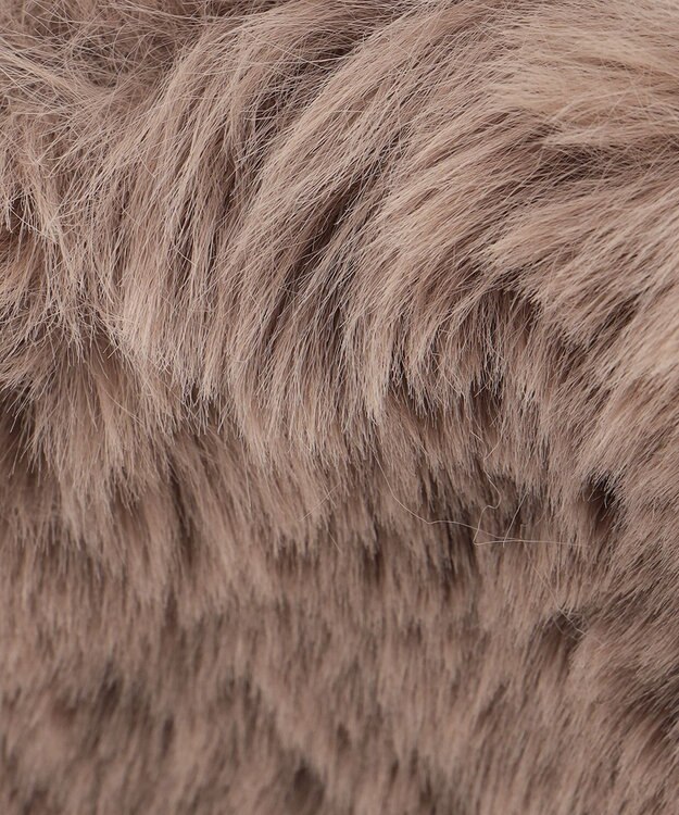 自由区 フェイクファーポシェット ブラウン系