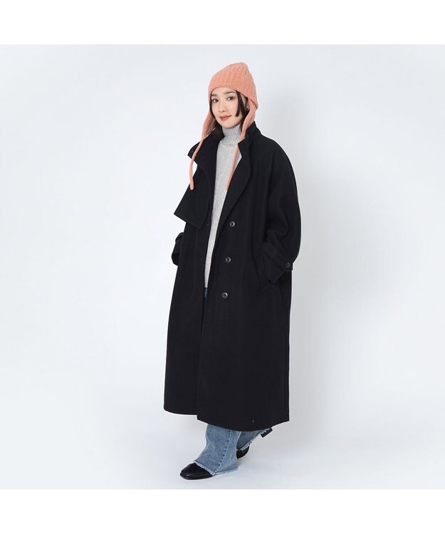 林八百吉商店 un chapeau  ニットワッチアビエーター オレンジ