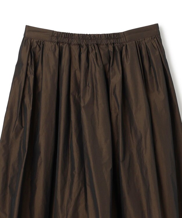 uncrave メモリータフタ フレアスカート ブラウン