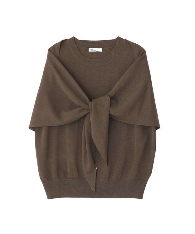 CRAFT STANDARD BOUTIQUE 【2点SET】ストール付きノースリーブニットプルオーバー Brown
