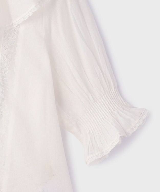 GRACE CONTINENTAL コットンフリルカラーブラウス ホワイト