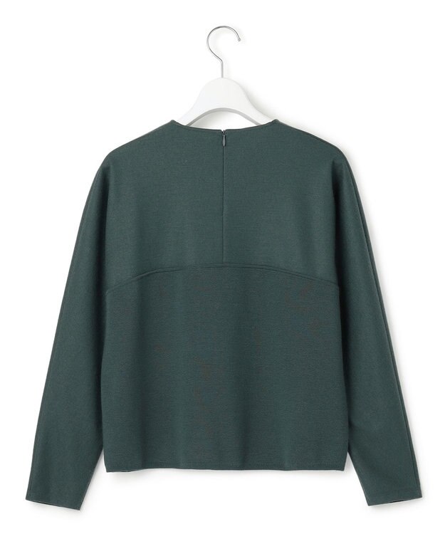 23区 【洗える】ウールミルドジャージー ビスチェライクコンビ カットソー ダークグリーン系