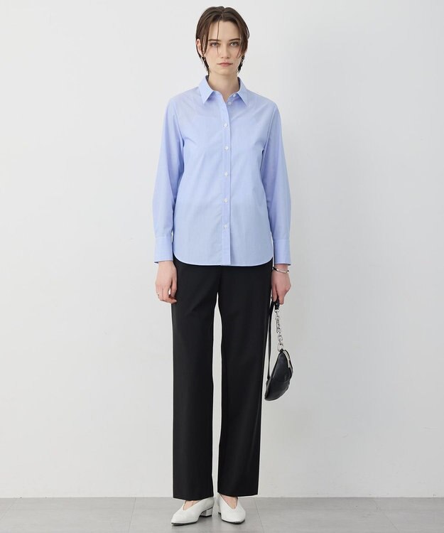 ICB 【先行予約・2WAY】 クリーンブロード タイ付きシャツ ブルーストライプ