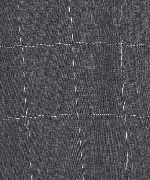 GOTAIRIKU ロングセラー【洗える/折り目加工/シワになりにくい/ウエストアジャスター】ウォッシャブル サマーウール100％パンツ_限定色(ノータック)25年モデル 新色/ライトグレー×格子