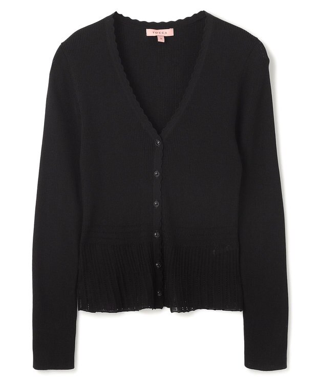 TOCCA EYELET AJISAI CARDIGAN カーディガン ブラック系