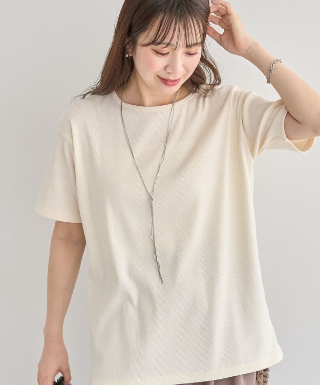 Green Parks ・Ｐｅｔｉｔ　Ｆｌｅｕｒ　リブオーバーサイズＴＥＥ Ivory