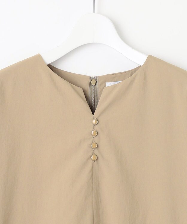 J.PRESS LADIES S 【洗える・イージーケア】ソフトタイプライター フレンチスリーブ ワンピース ベージュ系