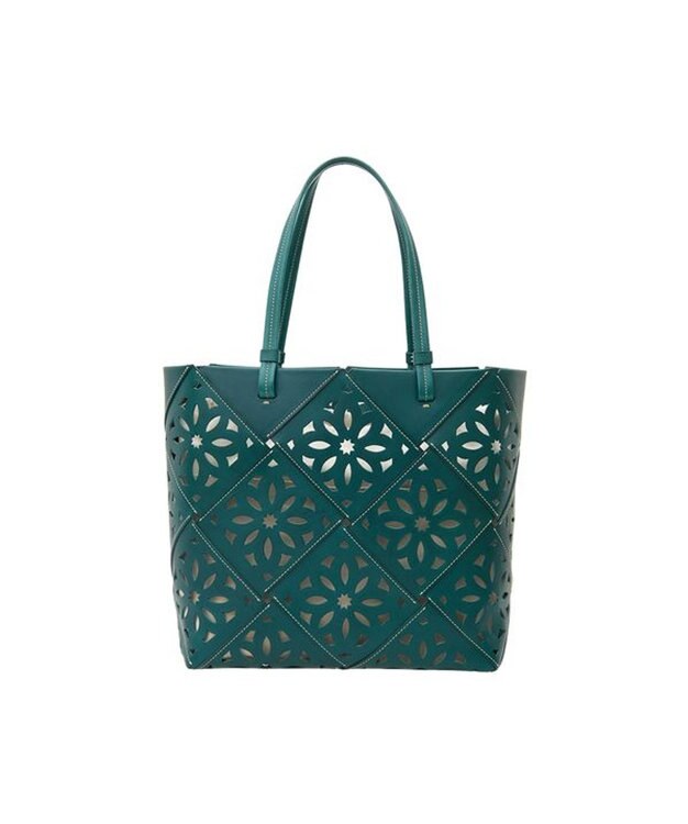 genten サスカットバスケット手提げバッグ＜LL＞ ブルーグリーン