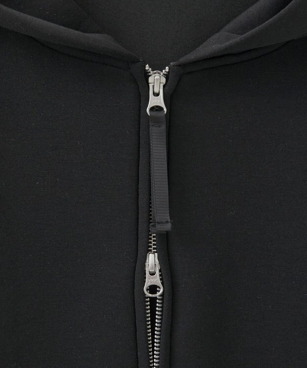 earth music&ecology 【軽量】ダンボールニットフーディーブルゾン Black