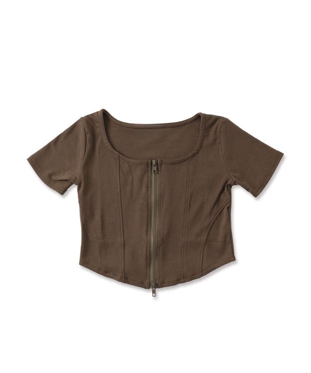 WEGO WジップカーブヘムT カーキ