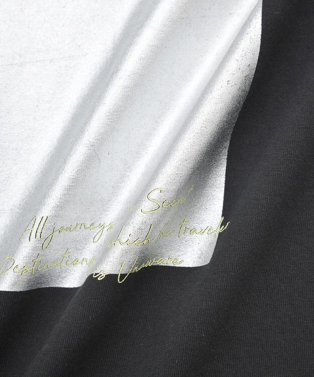 AMERICAN HOLIC ボックス箔プリントロングTシャツ Black