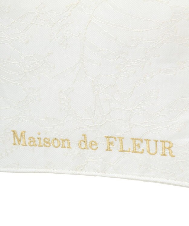 Maison de FLEUR EC限定レースフリルハンドルスクエアトートSバッグ Ivory