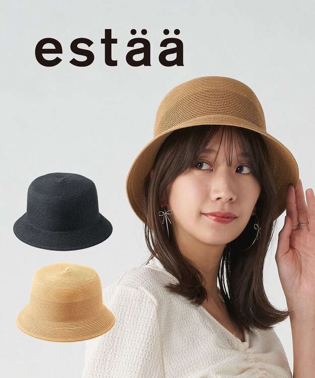 MOONBAT estaa ペーパーブレードMIX バケットハット /サイズ調整可 ベージュ