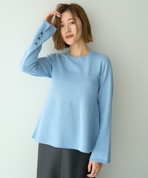 YECCA VECCA ビスチェデザインニット Blue