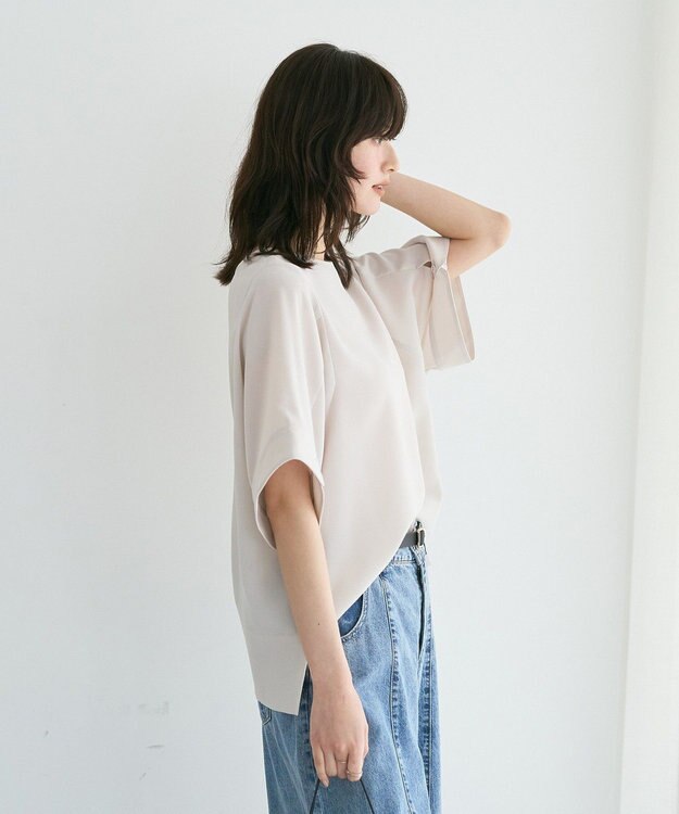 YECCA VECCA 【接触冷感】ドルマンブラウス Light Beige