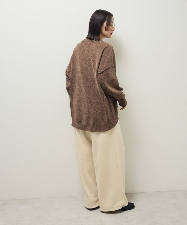 Green Parks リラックスモールニットチュニック Brown