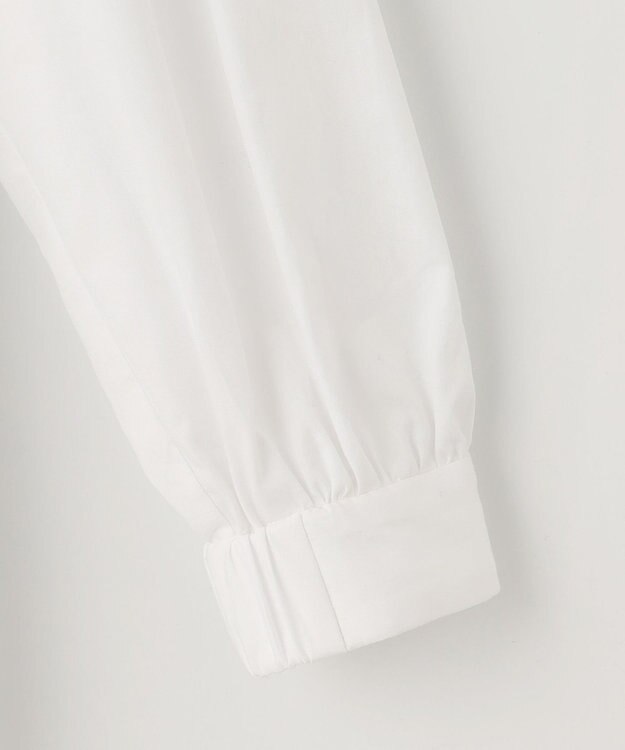 UNFILO 【GLOW 6月号掲載/洗える】ラッフルカラーブラウス ホワイト