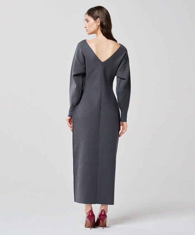 uncrave シルキーニット ワンピース（uncrave WHITE） スレート