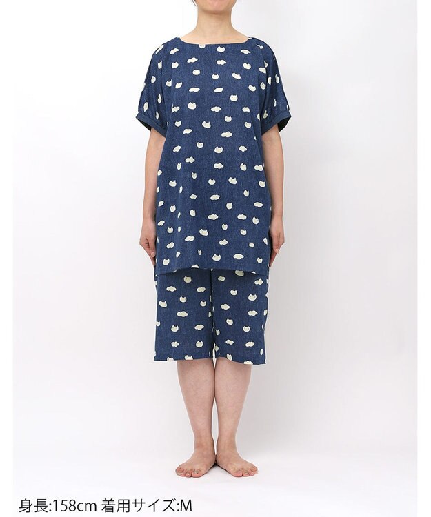 tsumori chisato SLEEP ツモリチサト パジャマ 綿100%(本体) 楊柳素材 4分袖 6分丈 レディース UDT119 /ワコール コン