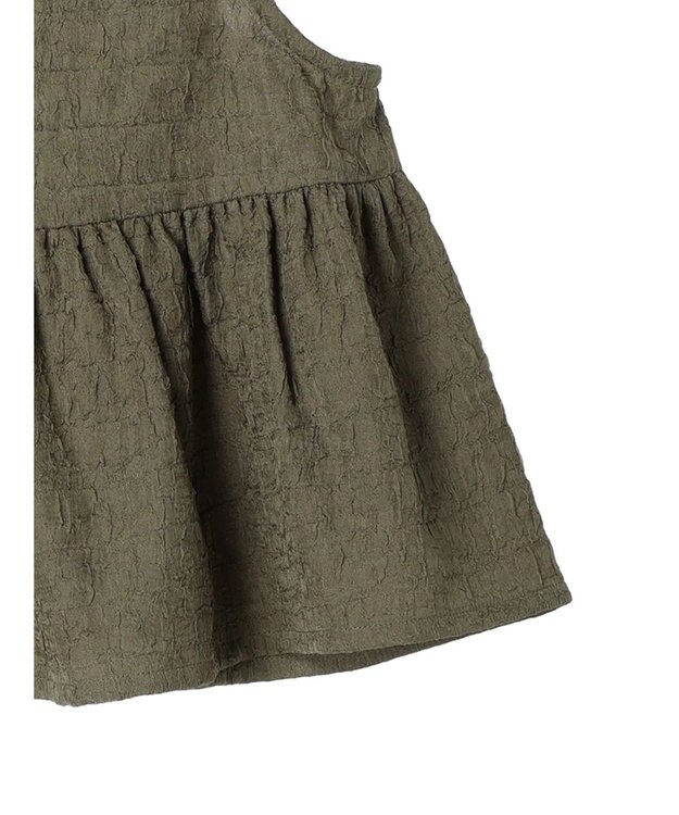 Green Parks ジャガードペプラムＺｉｐベスト Khaki