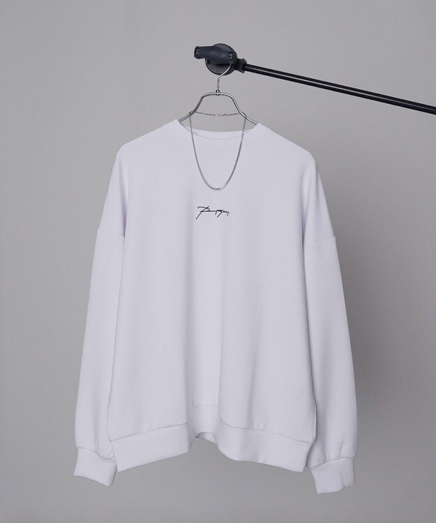 WEGO 【２点セット】アクセ付きフォトグラフィックプルオーバー ホワイト