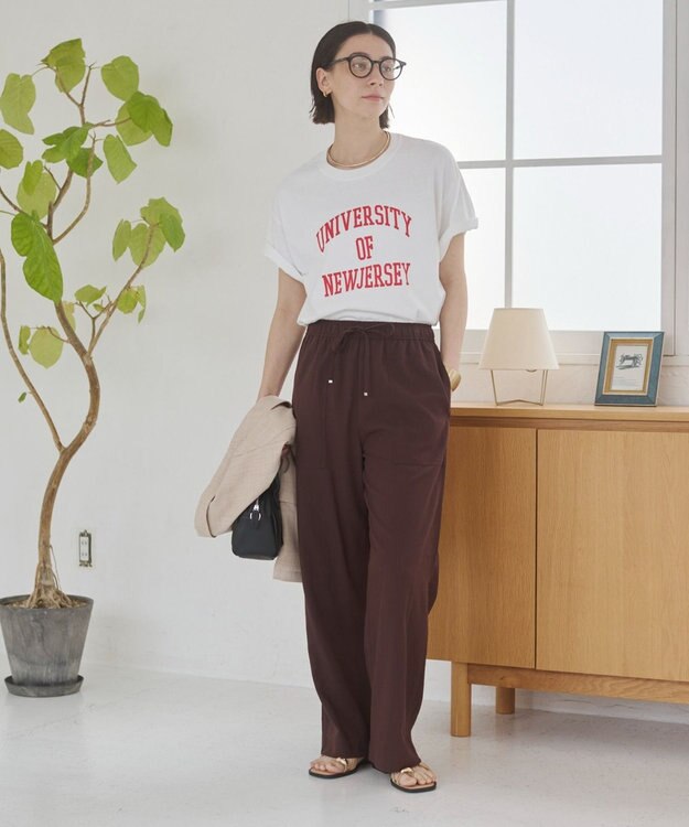 WEGO 【ANGIE VINTAGE】カレッジロゴプリントTee ホワイトその他