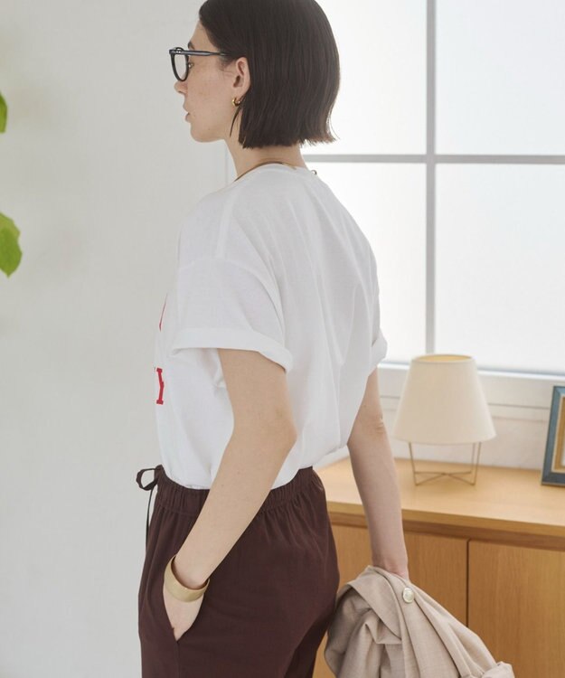 WEGO 【ANGIE VINTAGE】カレッジロゴプリントTee ホワイトその他