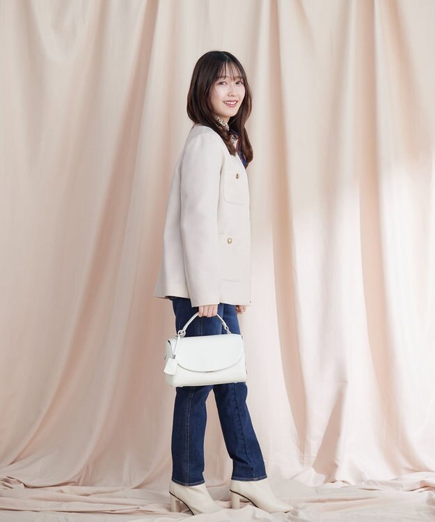 Tiaclasse 【洗える】ワッフルピケジャケット オフホワイト