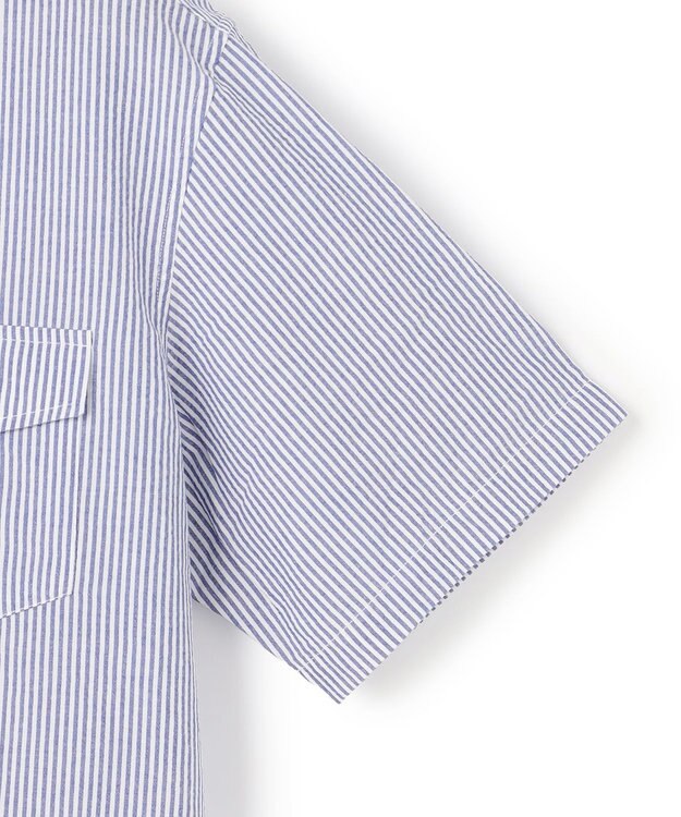 J.PRESS MEN 【WEB・一部店舗限定】シアサッカー ストライプシャツ / B.D. ネイビー系1