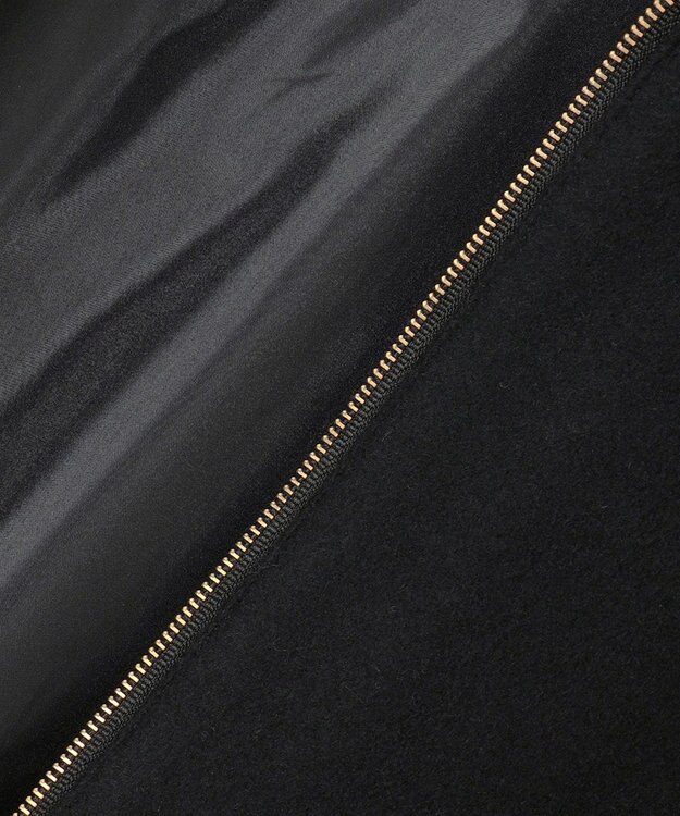 J.PRESS YORK STREET 【WOMEN】2wayショートウールアンゴラビーバー コート ブラック系