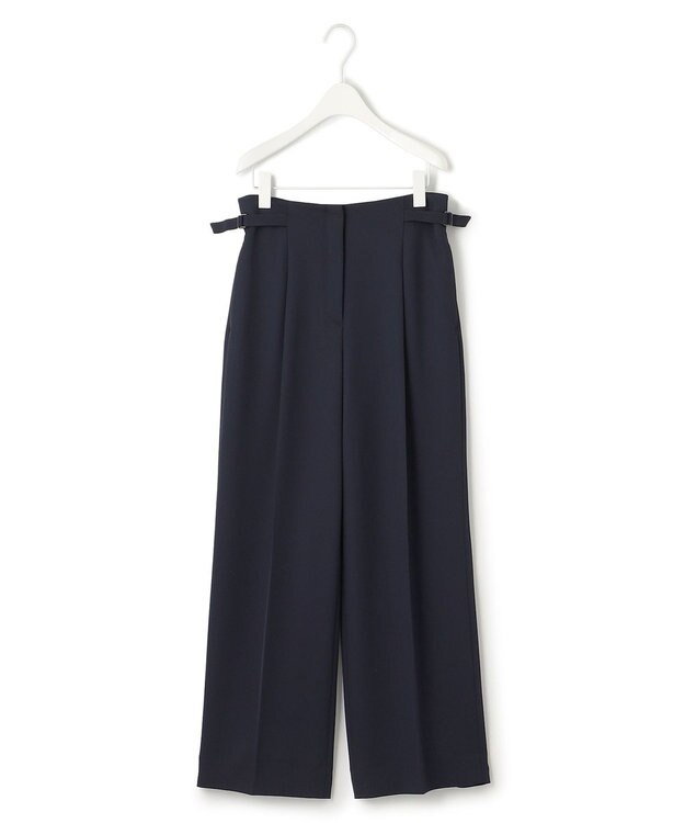 ICB 【2WAY・WEB限定・洗える】シルフィルダブルクロス サスペンダーパンツ ネイビー系